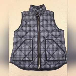 J. Crew Puffer Down Vest Full Zip Womens Size Large Sleeveless Adult